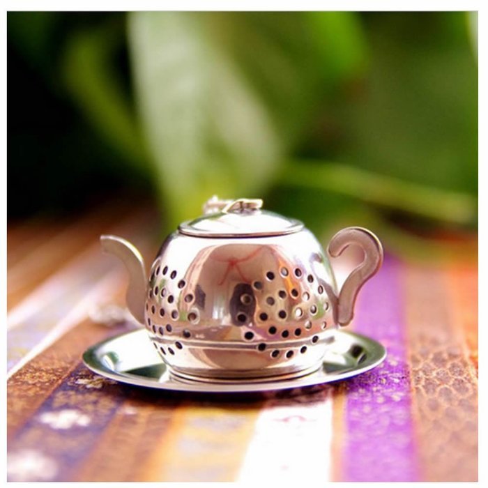 GOOTRADES Teapot Shape Stainless Steel Leaf Tea Infuser Filter Strainer Ball Spoon N8