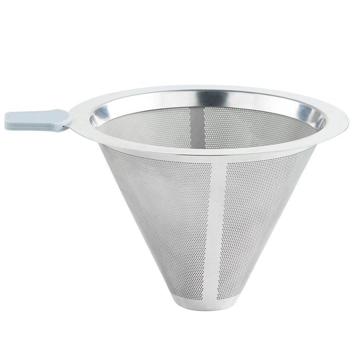VonShef 1L Glass Pour Over Coffee Maker with Permanent Stainless Steel Filter N3