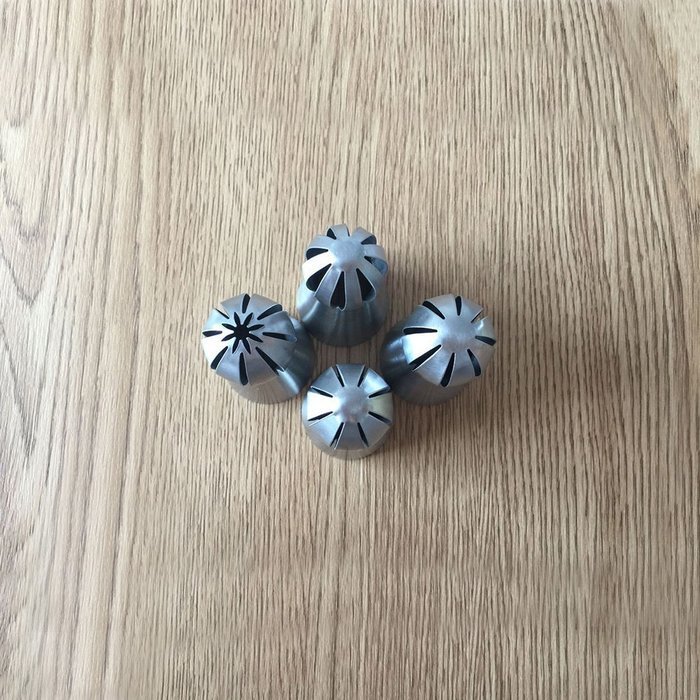 3PCS Icing Piping Tips Nozzles Kit Stainless Steel Sphere Ball Decorating Baking Tools Set for Cupcakes (New Design) N10