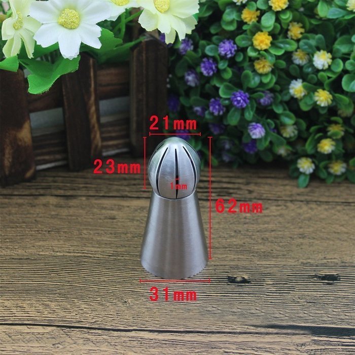 3PCS Icing Piping Tips Nozzles Kit Stainless Steel Sphere Ball Decorating Baking Tools Set for Cupcakes (New Design) N11