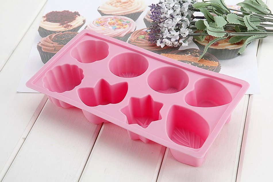 QooWare 8-Cavity Leaf Series 100% Silicone Baking Mold&ndash; Rust Resistant, Odorless, Non-Teflon Bakeware(pack of 2) N4