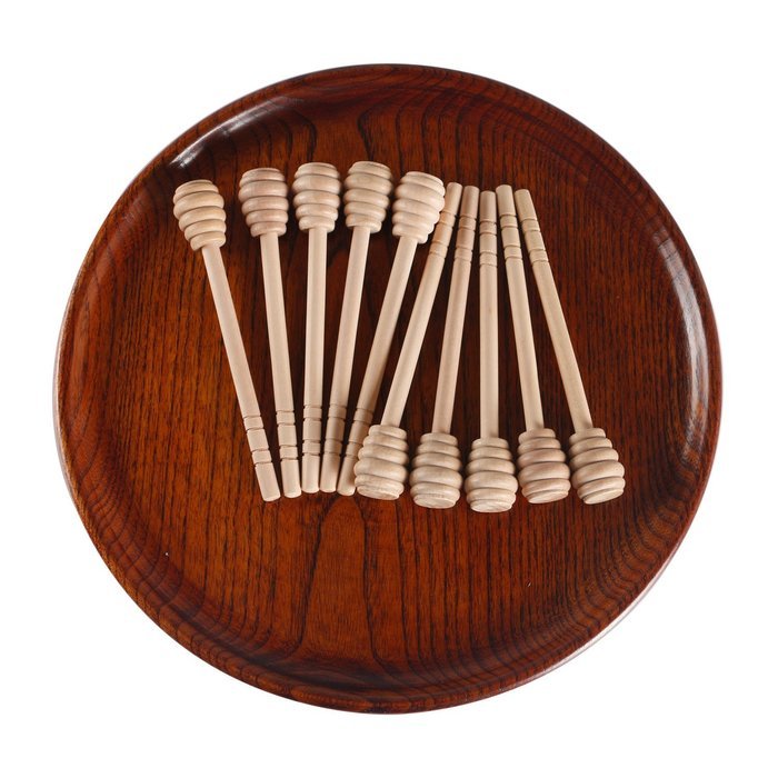 Geeklife Wood Honey Dippers ,6 inches Honey Dipper Stirring Stick Bulk