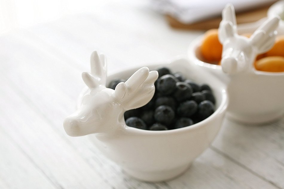 Tea Storage Bulk Candy Jars, Ceramic Reindeer Kitchen Canister Decor N22