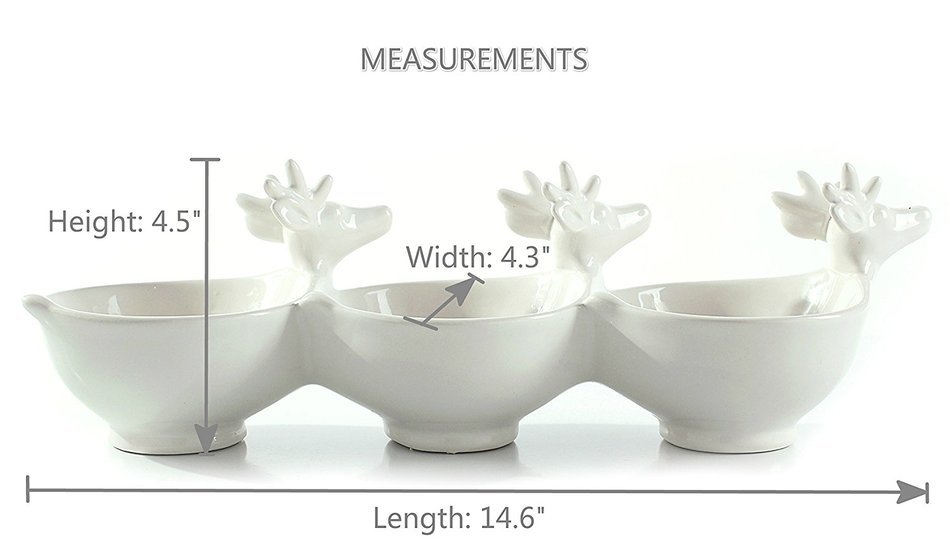Tea Storage Bulk Candy Jars, Ceramic Reindeer Kitchen Canister Decor N25