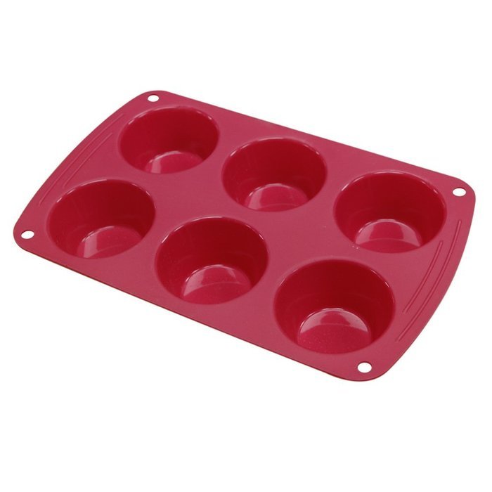 Webake 2 Pack Silicone Cake Molds,Bundt and Madeleine Pan,Round and Heart Shape Muffin Cupcake Pan (Red,Blue) N5