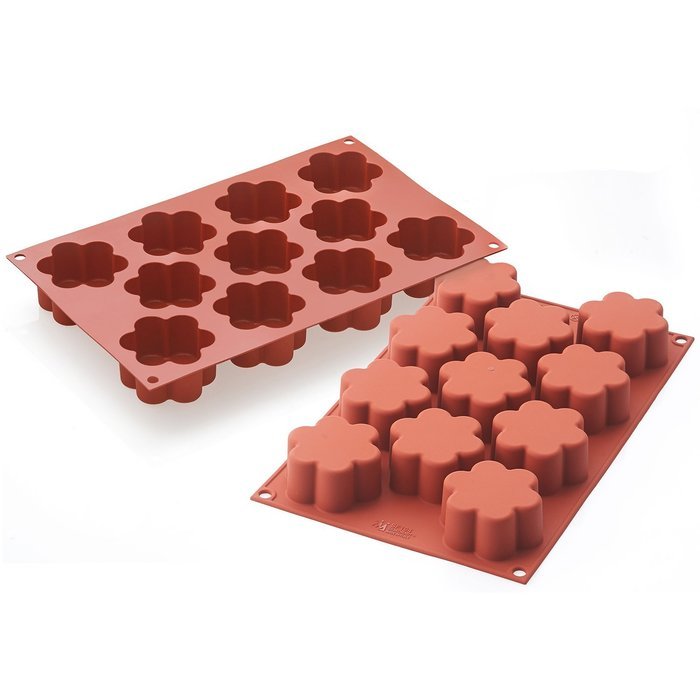 Silikomart Professional Silicone Baking Mold, 6-Petal-Flower 11 Cavities (1 Each) N3