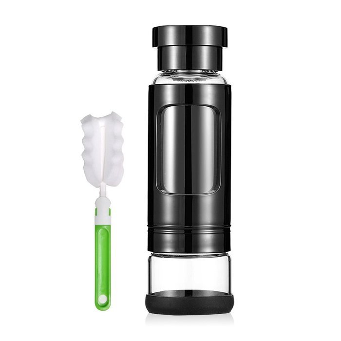 Tea Infuser/Tea Tumbler Water Bottle W/ Stainless Steel Loose Leaf Strainer Filter &Spill-Proof Lid-Eco Borosilicate... N10