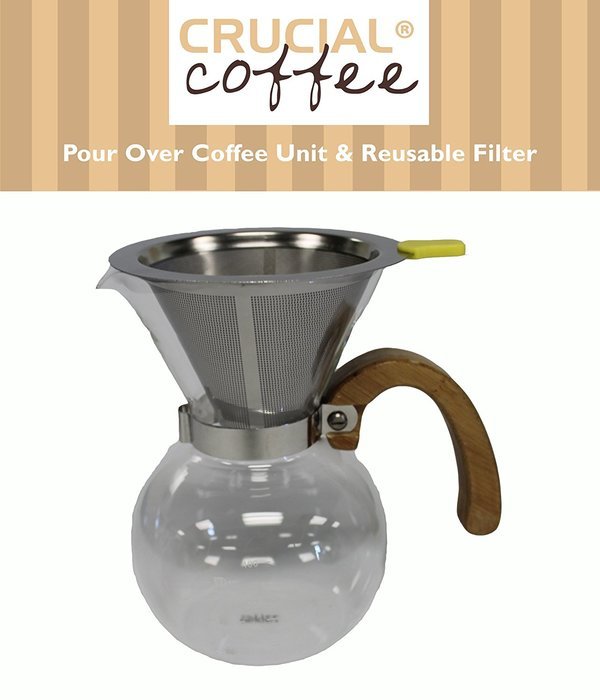 400ML Pour Over Coffee Unit and Stainless Steel Filter N4