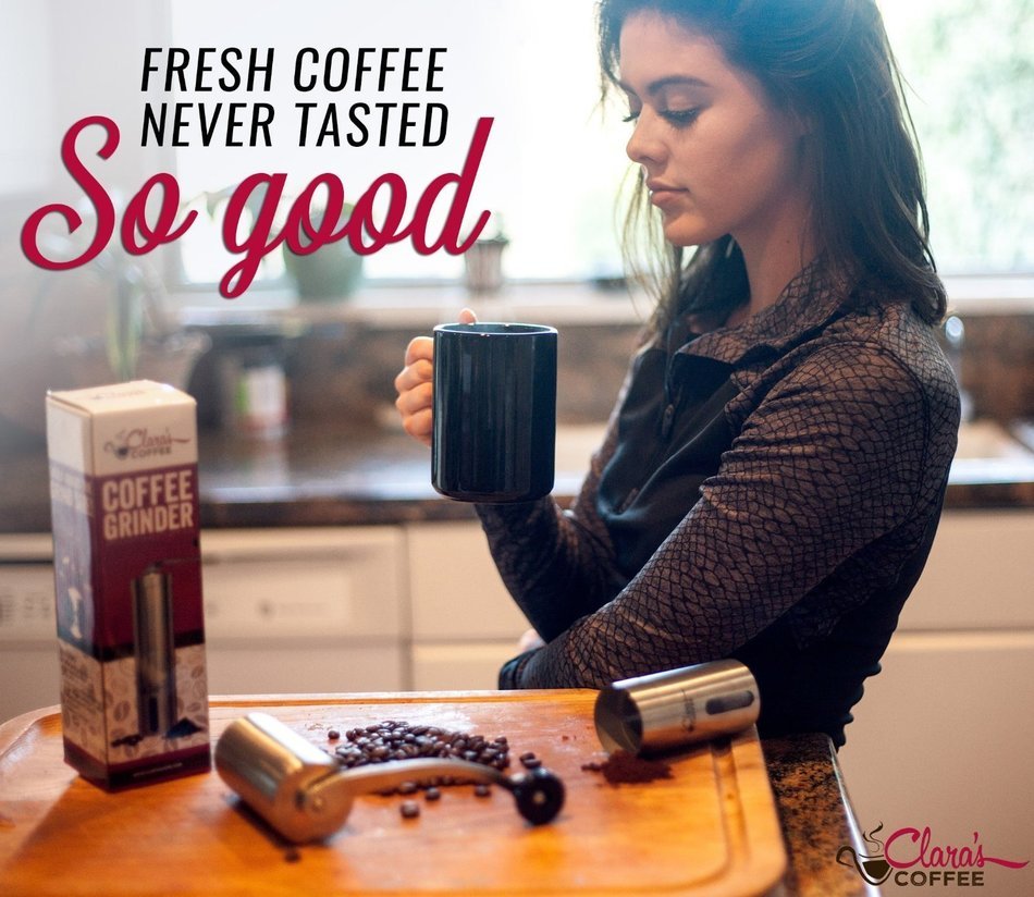 Premium MANUAL COFFEE GRINDER -Stainless Steel Body & Adjustable Ceramic Conical Burr. Hand Crank Mill Grinds... N3