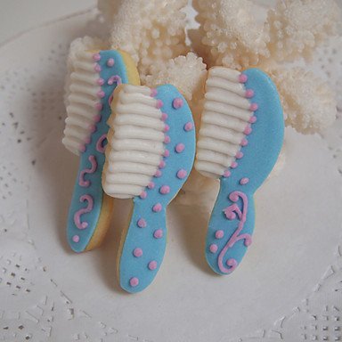 Sher Fashion Girl's Comb Shape Cookie Cutters Fruit Cut Molds Stainless Steel N2