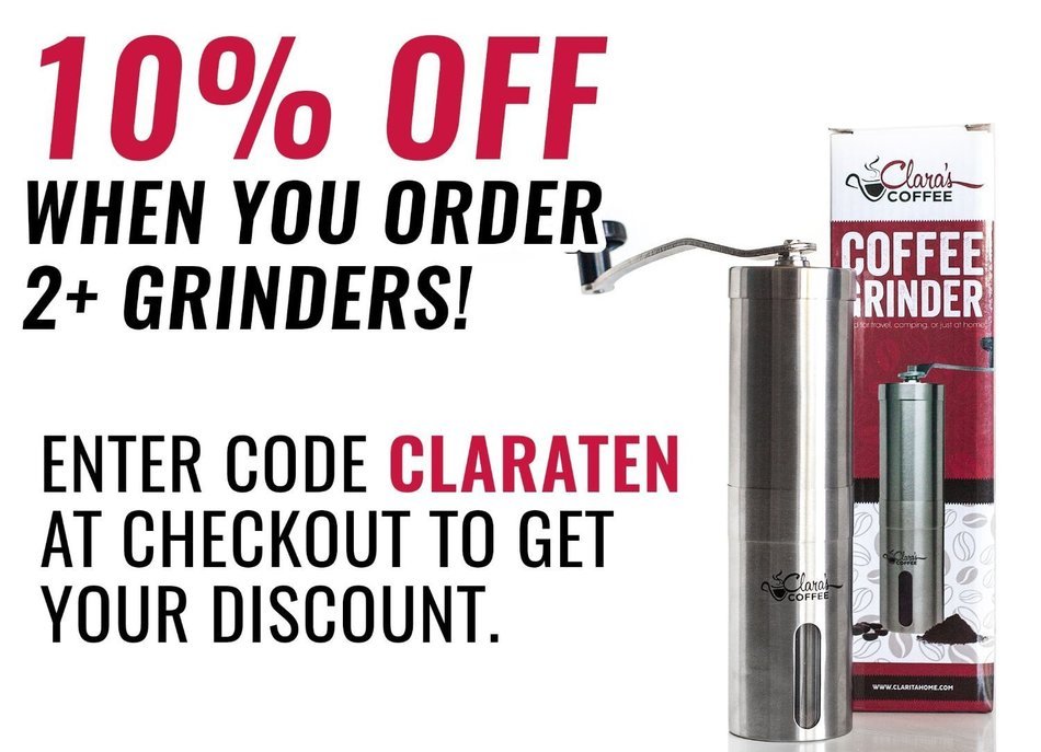 Premium MANUAL COFFEE GRINDER -Stainless Steel Body & Adjustable Ceramic Conical Burr. Hand Crank Mill Grinds... N7