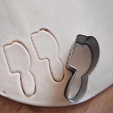 Sher Fashion Girl's Comb Shape Cookie Cutters Fruit Cut Molds Stainless Steel N4