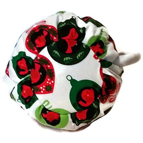 Teapot Cozy with Red green ornaments on White for 5-8 cup teapot #347 N3