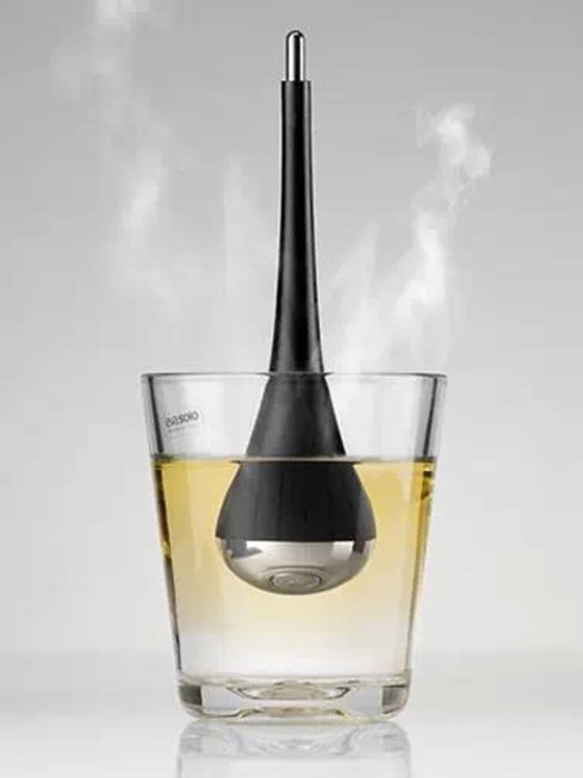 Huayoung Creative Shaped Stainless Steel & Rubber Long Handle Tea Filters Ball Shaped Tea Infusers (Black) N6
