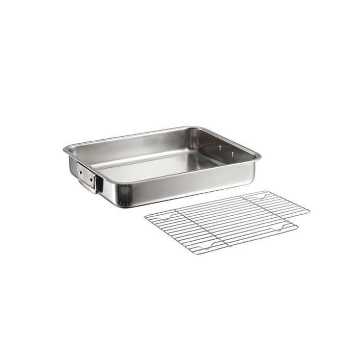 Roasting Pan Tramontina 16.5 in 18/10 Stainless Steel with Basting Grill