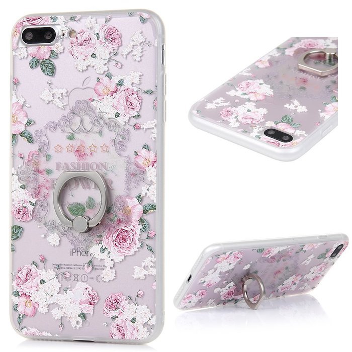 Badalink iPhone 7 Plus Case (5.5") 360 Degree Rotating Ring Holder Kickstand Shockproof Soft TPU Bumper Frame... N78