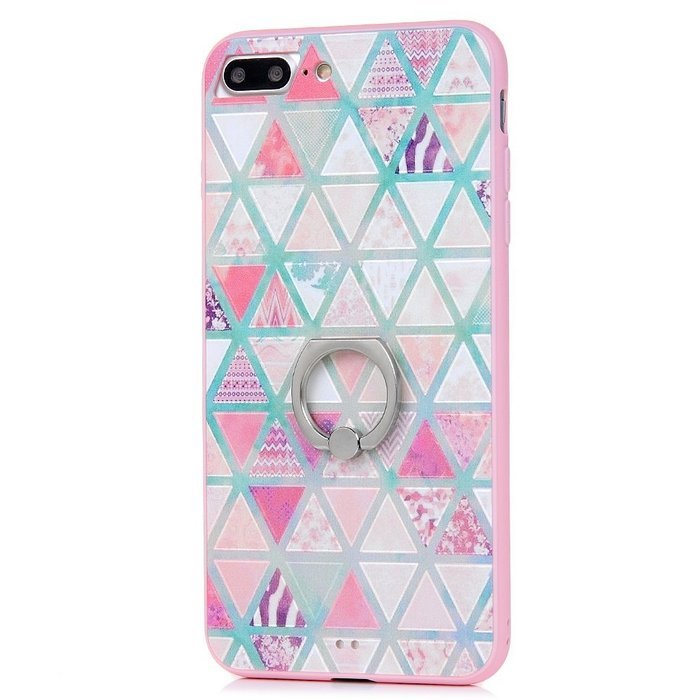 Badalink iPhone 7 Plus Case (5.5") 360 Degree Rotating Ring Holder Kickstand Shockproof Soft TPU Bumper Frame... N81