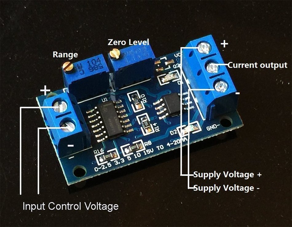Voltage To Current Module 0-3.3V to 4-20MA Conversion Sensor Module