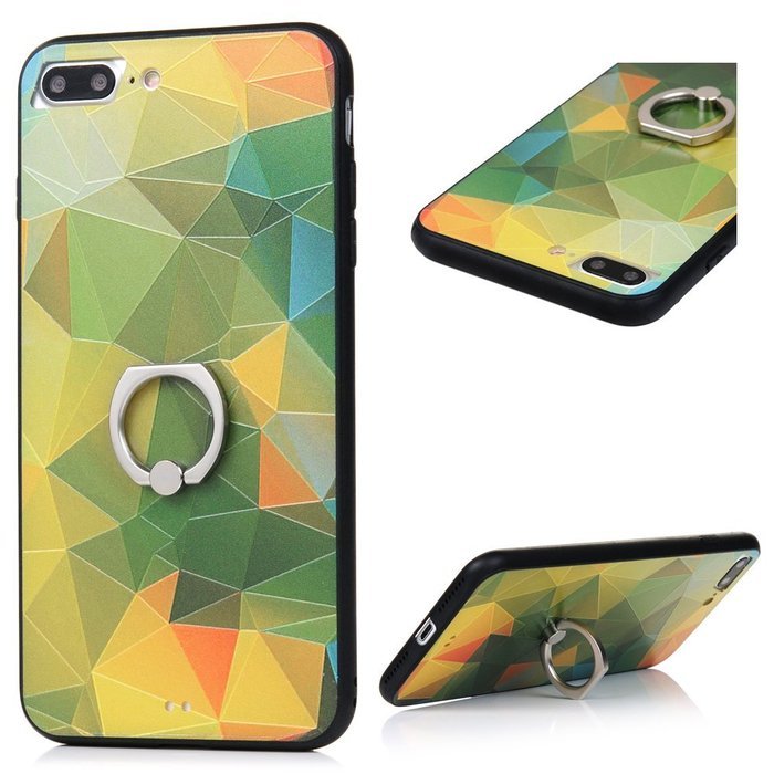 Badalink iPhone 7 Plus Case (5.5") 360 Degree Rotating Ring Holder Kickstand Shockproof Soft TPU Bumper Frame... N84