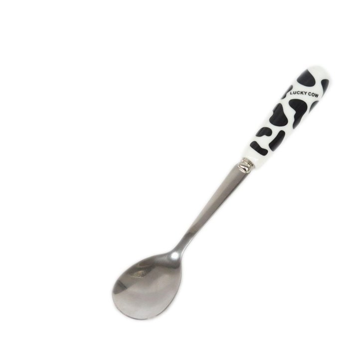 ASSIS Cow Lines Coffee Serving Spoon(Black)