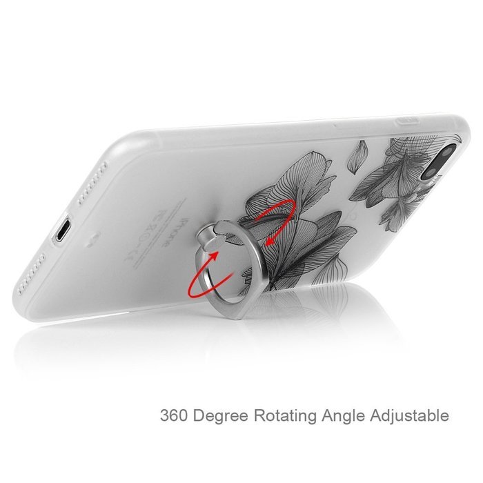 Badalink iPhone 7 Plus Case (5.5") 360 Degree Rotating Ring Holder Kickstand Shockproof Soft TPU Bumper Frame... N92