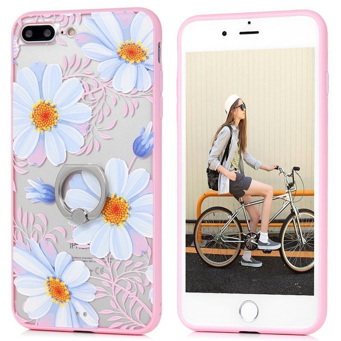 Badalink iPhone 7 Plus Case (5.5") 360 Degree Rotating Ring Holder Kickstand Shockproof Soft TPU Bumper Frame... N97