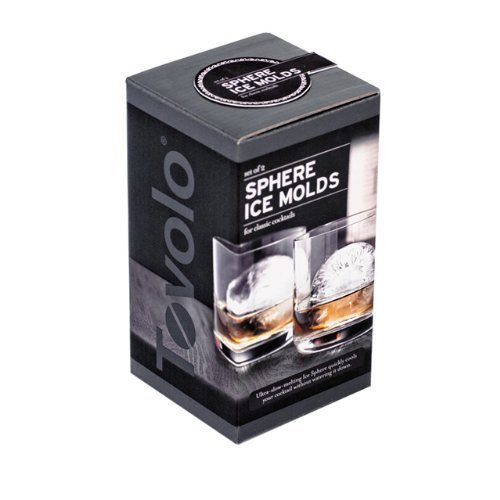 Tovolo set of 4 large elegant silicone easy release slow melting chilling round ice molds N4