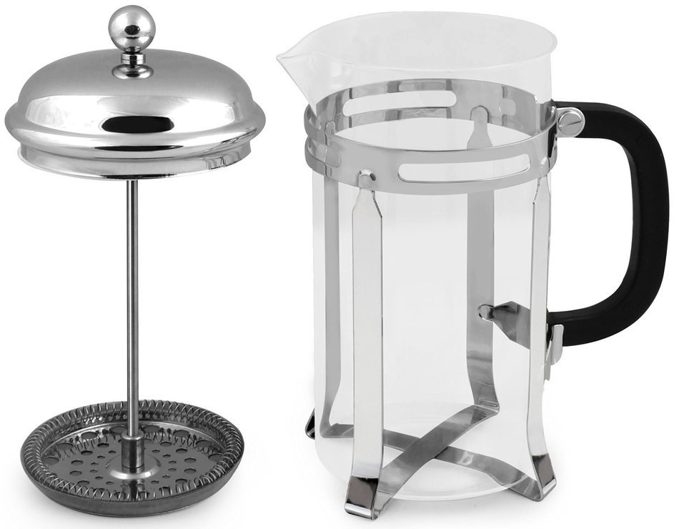 AOWIN Double Wall Stainless Steel French Coffee Maker--8 Cup/4 Mug (1 liter, 34 oz) N4