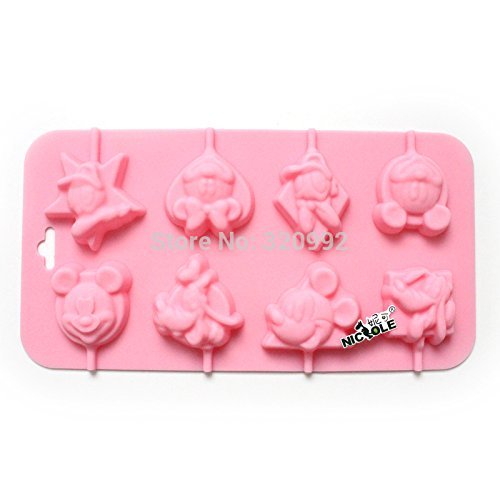 . Mickey Mouse Cake Mold Silicone Mold Lollipop Ice Cream Cake Decorating Tools Popsicle Mold Baking Mold B0160