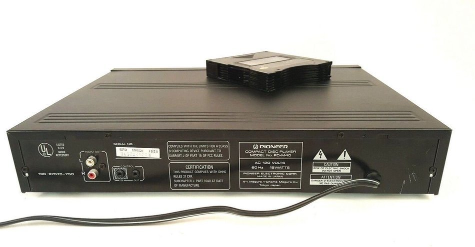 Pioneer PD-M40 6 Disc Multi Player Compact Disc Changer Player N3
