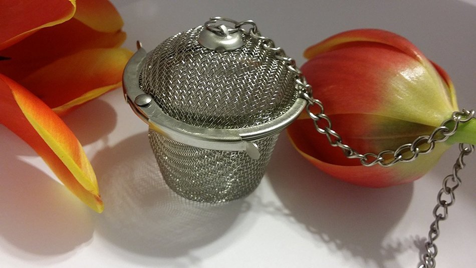 Kei Tea Infuser long handed stainless steel strainer N2