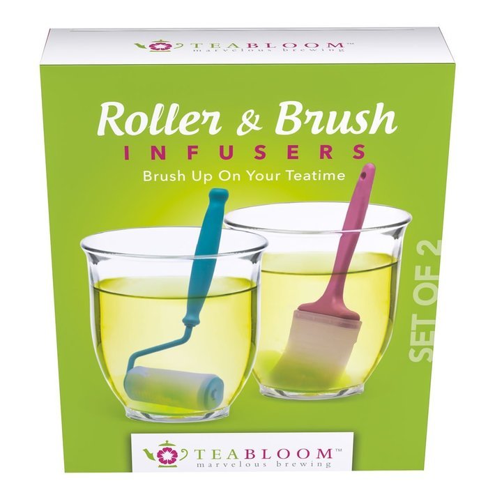 Teabloom Roller and Brush Tea Infuser (Set of 2) - Loose Leaf Tea Infuser (Not Made in China) - Made With Eco-Friendly... N6