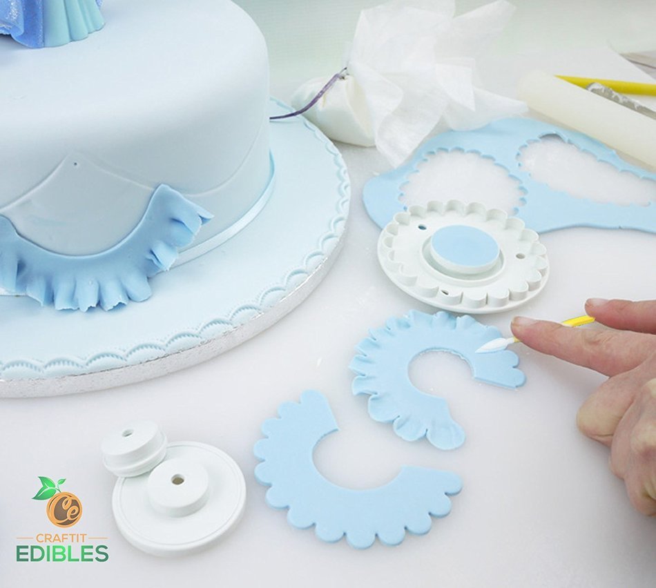 Craftit Edibles 15pcs Fondant Modelling Tools Crimpers & Garrett Frill Cutter Set N2