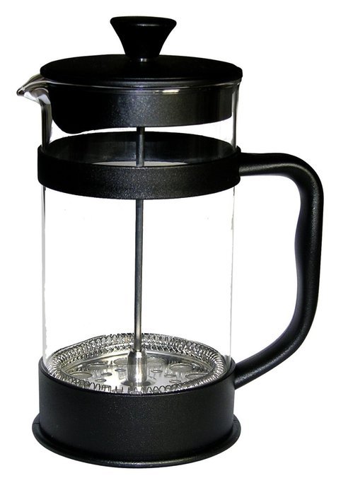 Francois et Mimi Borosilicate Glass French Press Coffee Maker, 34-Ounce, Black N2
