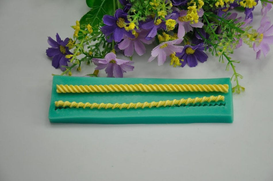 TANGCHU Hemp Rope Fondant Gumpaste Silicone Sugar Craft Cake Decorating Mold 5.9*1.57*0.39inch