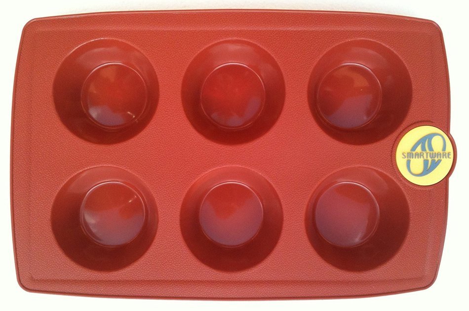 SMARTWARE Silicone MUFFIN & CUPCAKE Pan Terracotta