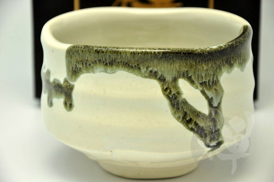 Japanese Mino Yaki ware Matcha Bowl Green Tea 11.5 / 11.5 / 8cm (4.5 / 4.5 / 3.1inch)[7326] N4