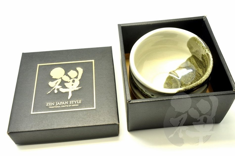 Japanese Mino Yaki ware Matcha Bowl Green Tea 11.5 / 11.5 / 8cm (4.5 / 4.5 / 3.1inch)[7326] N5
