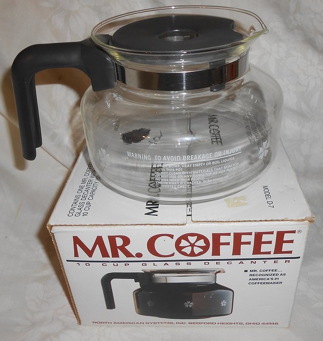 Mr. Coffee 10 Cup Glass Decanter Carafe Model D-7 -- Fits Black & Decker Spacemaker SDC2A, SDC2D, SDC3A, Bunn... N3