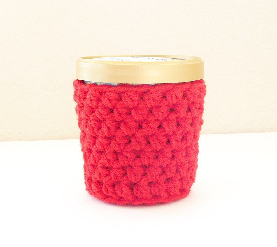 Pint Ice Cream Cozy, Cherry Red