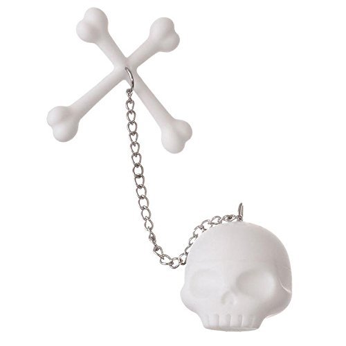 CFHKStore 1 Pc Infuser Silicone Cross Bones Leaf Tea Strainer N4