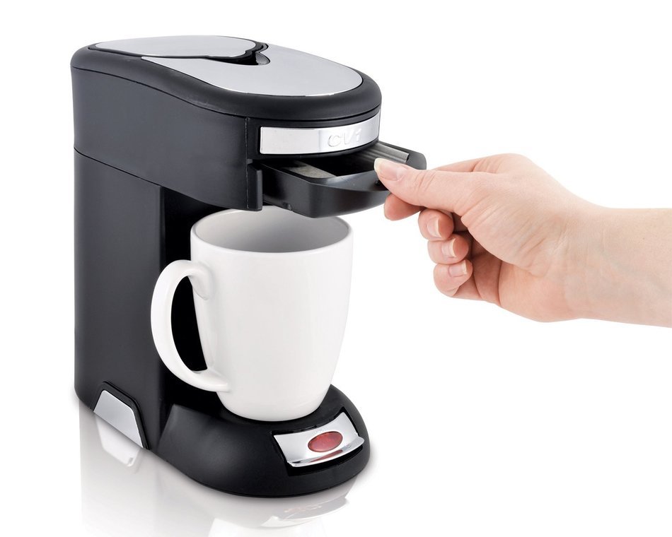 Caf&eacute; Valet Black/Silver Single Serve Coffee Brewer, Exclusively for use with Caf&eacute; Valet Coffee Packs N4