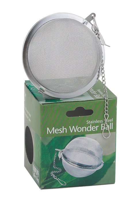 HIC Snap Mesh Tea Ball Infuser, 18/8 Stainless Steel, Carded N7
