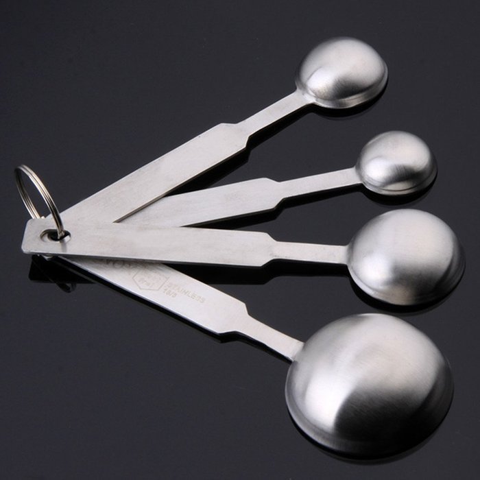 JASTON 4Pcs Stainless Steel Kitchen Cook Measuring Spoon Teaspoon Set N3