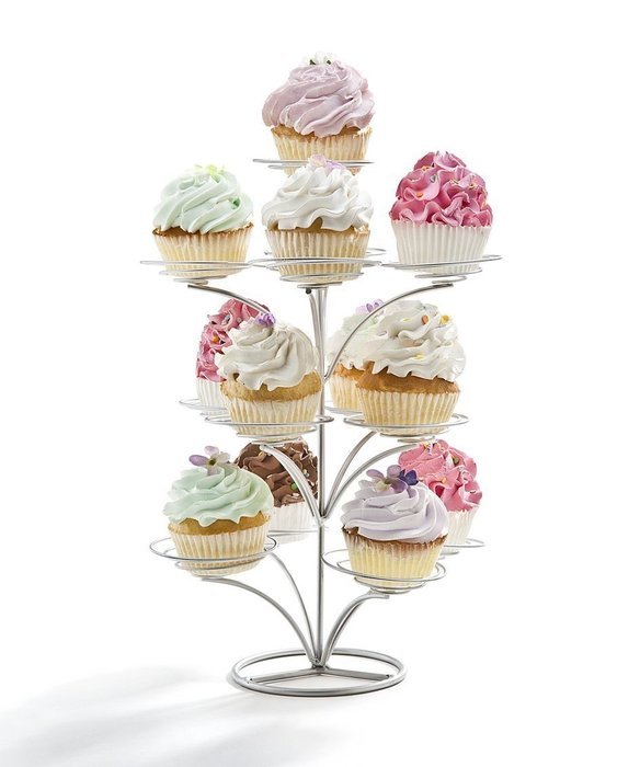 Large 13 Cupcake Holder Color: Matte Silver N2