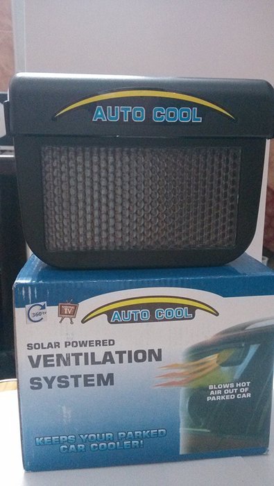 3W Solar Powered Car auto cool fan Air Vent Solar power Fan Black N4