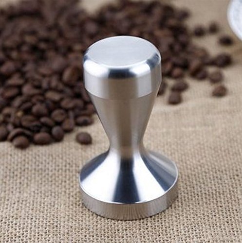 51mm Stainless Steel Silver Coffee Bean Tamper Barista Espresso Press Flat Base by Micro Shops N6
