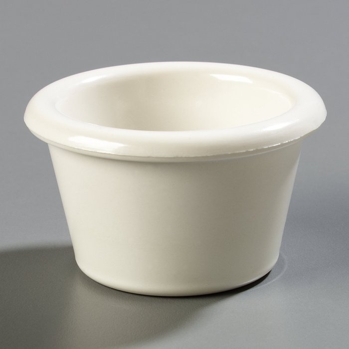 Carlisle S275-842 12-Piece Melamine Smooth Ramekin Set, 1.5-Ounce Capacity, 1.53" Height, Bone (Case of 4) N4
