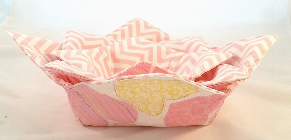 Microwave Bowl Cozy Hearts/Chevron 3 pc. Set N4