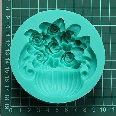 Y&XL&H A Basket Of Flowers Shape Chocolate Silicone Molds,Cake Molds,Soap Molds,Decoration Tools Bakeware N6